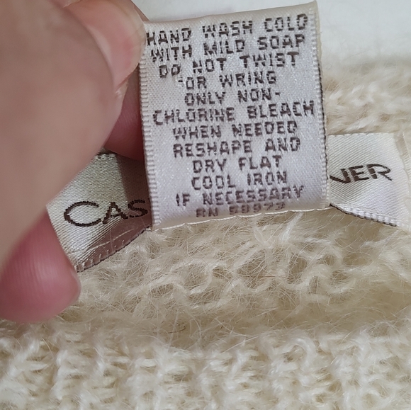 Casual Corner Cozy Cream Mohair Sweater - Picture 4 of 5